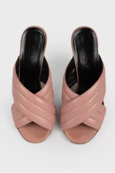 Мюли Gucci пудровые