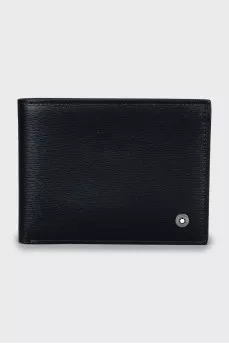 Men's black leather wallet