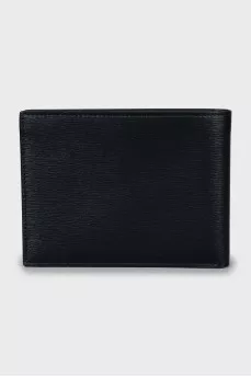 Men's black leather wallet