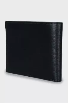 Men's black leather wallet