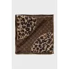 Silk scarf with brand logo