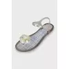 Silicone sandals with brand logo