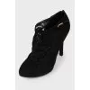 Lace front ankle boots