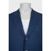Men's blue straight cut jacket