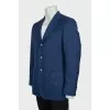 Men's blue straight cut jacket
