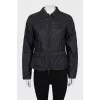 Cropped quilted jacket with collar