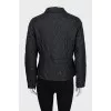 Cropped quilted jacket with collar