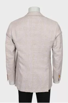 Men's Blazer in Checkered Print