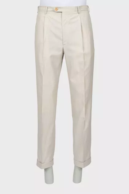 Men's straight trousers with arrows