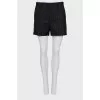 Striped wool shorts
