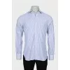 Men's striped straight fit shirt