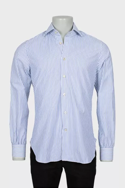 Men's striped straight fit shirt