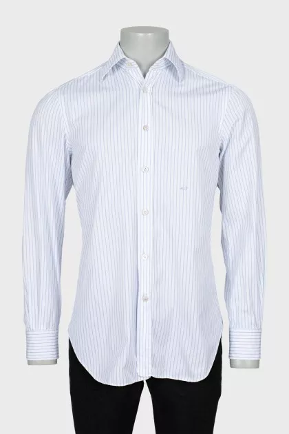 Men's Blue Striped Shirt