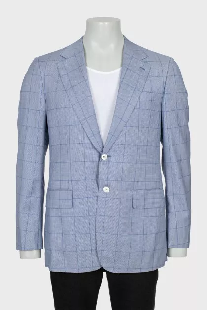 Men's wool jacket with print