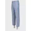 Men's wool trousers with print