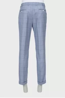 Men's wool trousers with print