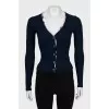 Fitted wool cardigan
