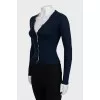 Fitted wool cardigan
