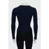 Fitted wool cardigan