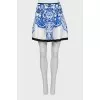 Silk printed skirt
