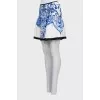 Silk printed skirt