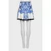 Silk printed skirt