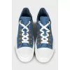 Denim sneakers with a relief sole