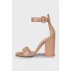 Brown leather sandals