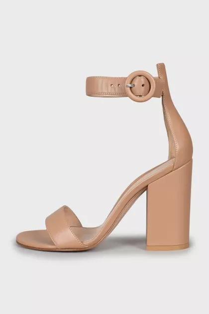 Brown leather sandals