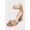 Brown leather sandals