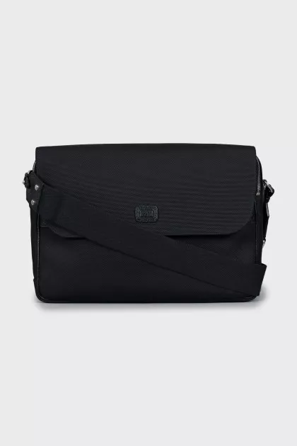 Men's textile crossbody bag