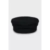 Wool cap with tag