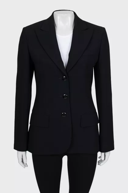 Fitted wool jacket