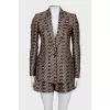Printed suit with shorts