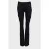 Flared trousers with a mid-rise