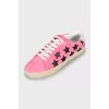 Suede sneakers decorated with stars