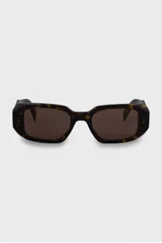 Rectangular sunglasses with brand logo