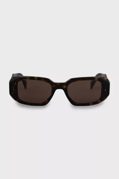Rectangular sunglasses with brand logo