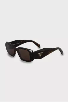 Rectangular sunglasses with brand logo