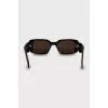 Rectangular sunglasses with brand logo