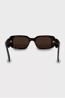 Rectangular sunglasses with brand logo