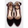 Velour high heel shoes