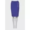 Straight cut skirt with zipper