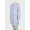 Blue striped shirt dress