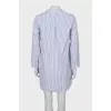 Blue striped shirt dress