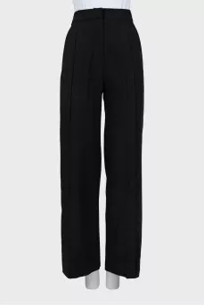 Palazzo trousers with stitched creases