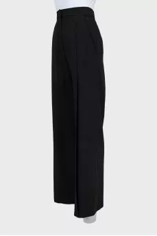 Palazzo trousers with stitched creases