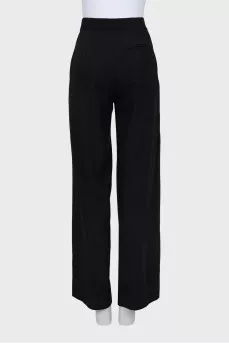 Palazzo trousers with stitched creases