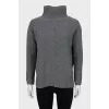 Textured turtleneck sweater