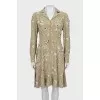 Fitted dress with beaded embroidery